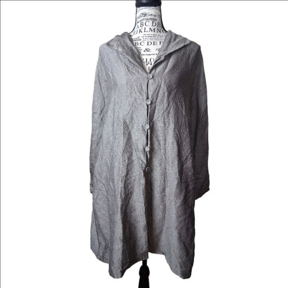 Eileen Fisher Jackets & Blazers - Eileen Fisher Small Long Sleeve Button Up Jacket Gray Brown NWOT
